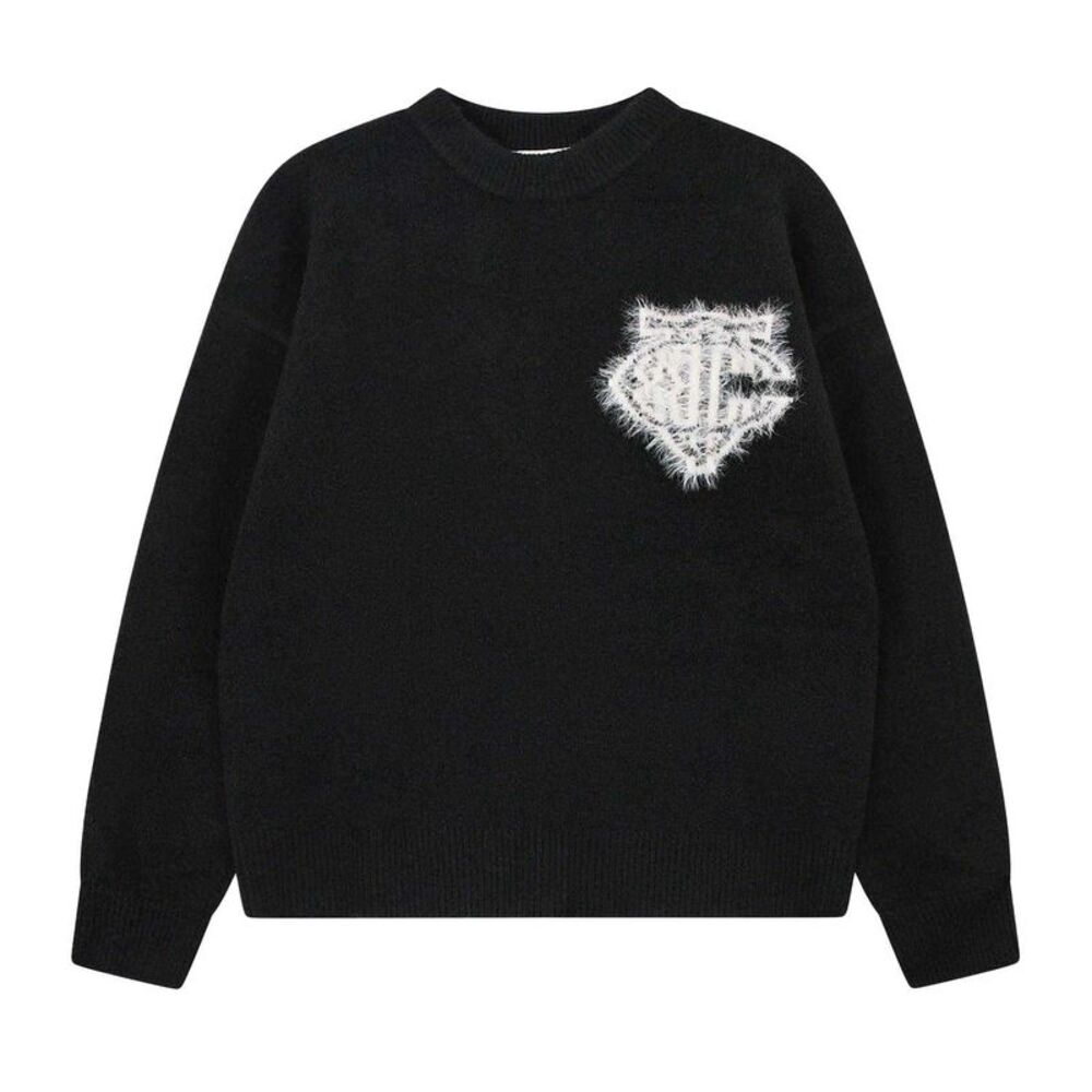 Couture Mens Fluffy Pullover / Black